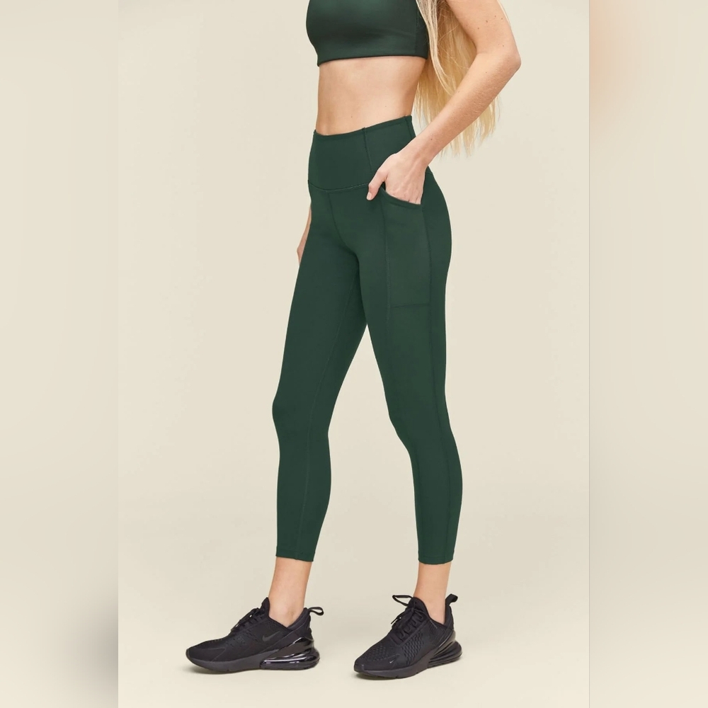 Girlfriend Compresive Pocket Leggings Green S